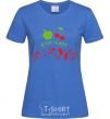 Women's T-shirt Grandpa's fan club royal-blue фото