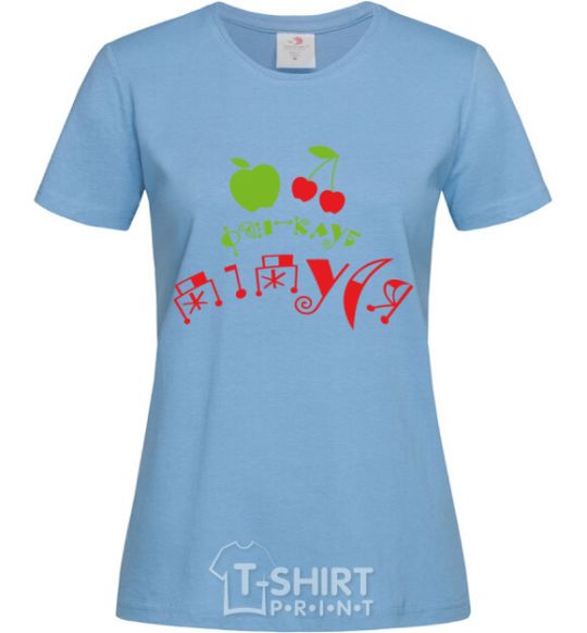 Women's T-shirt Grandpa's fan club sky-blue фото