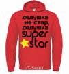 Men`s hoodie Grandpa's not old Grandpa Super Star bright-red фото