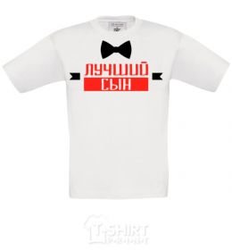 Kids T-shirt The best son White фото