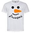 Men's T-Shirt A personalized snowman White фото