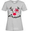 Women's T-shirt Named reindeer grey фото