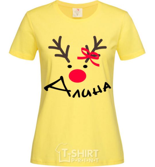 Women's T-shirt Named reindeer cornsilk фото