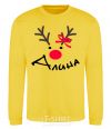 Sweatshirt Named reindeer yellow фото