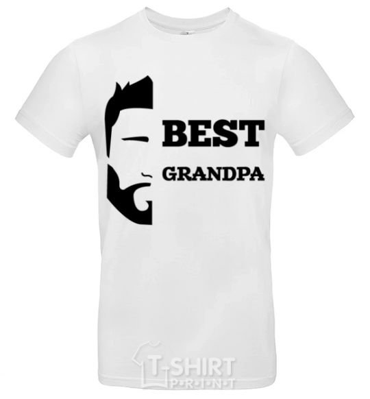 Мужская футболка Best grandpa Белый фото