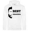 Men`s hoodie Best grandpa White фото