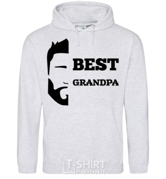 Men`s hoodie Best grandpa sport-grey фото