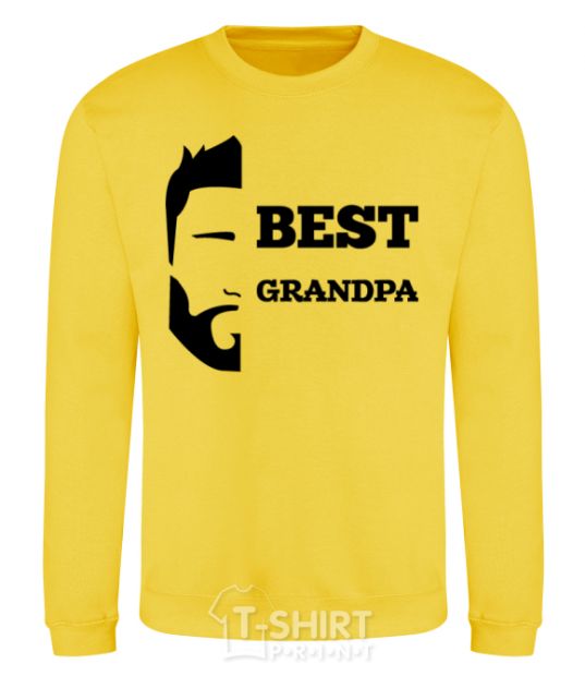 Sweatshirt Best grandpa yellow фото