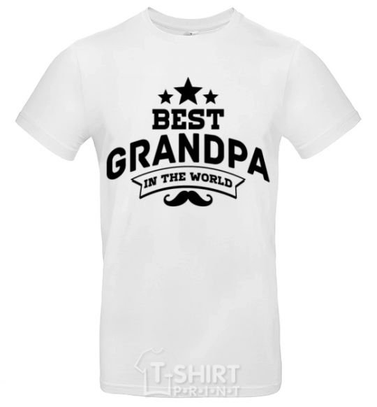 Мужская футболка Best grandpa in the world Белый фото