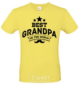 Men's T-Shirt Best grandpa in the world cornsilk фото