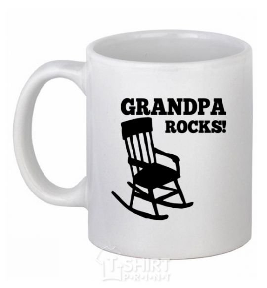 Ceramic mug Grandpa rocks! White фото
