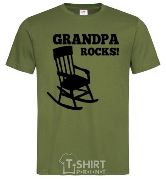 Men's T-Shirt Grandpa rocks! millennial-khaki фото