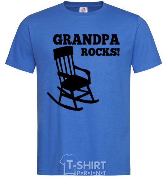 Men's T-Shirt Grandpa rocks! royal-blue фото