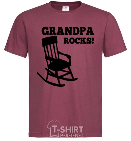 Men's T-Shirt Grandpa rocks! burgundy фото