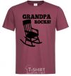 Men's T-Shirt Grandpa rocks! burgundy фото