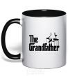 Чашка с цветной ручкой The grandfather V.1 Черный фото