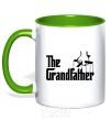 Чашка с цветной ручкой The grandfather V.1 Зеленый фото