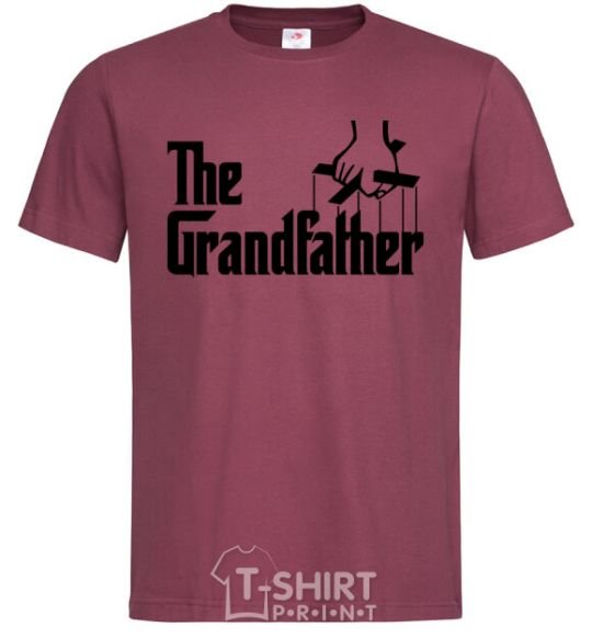 Men's T-Shirt The grandfather V.1 burgundy фото