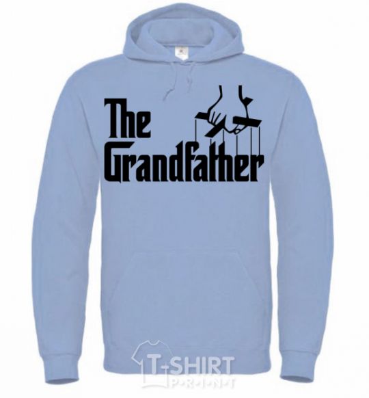 Men`s hoodie The grandfather V.1 sky-blue фото