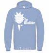 Men`s hoodie The grandfather Rick sky-blue фото