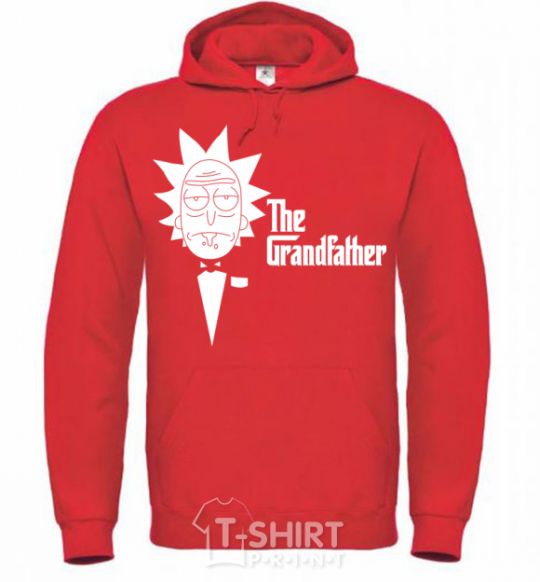 Men`s hoodie The grandfather Rick bright-red фото