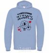 Men`s hoodie Favorite grandfather sky-blue фото