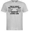 Men's T-Shirt This is what the worlds bestgrandfather looks like grey фото