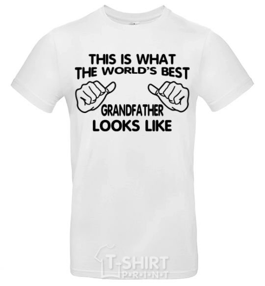 Men's T-Shirt This is what the worlds bestgrandfather looks like White фото