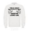 Sweatshirt This is what the worlds bestgrandfather looks like White фото