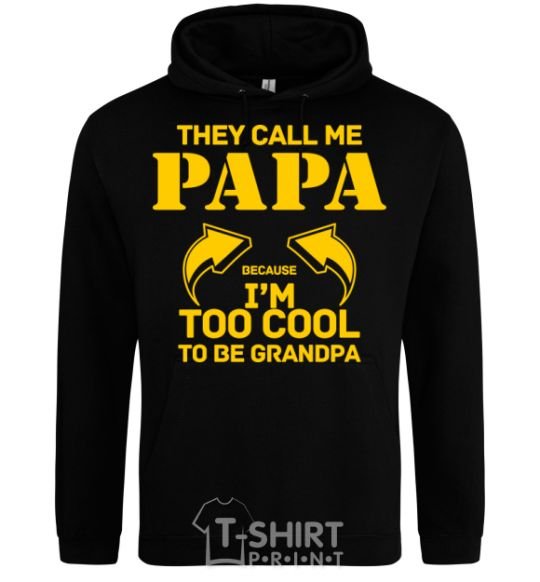 Men`s hoodie Too cool to be grandpa black фото