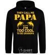 Men`s hoodie Too cool to be grandpa black фото