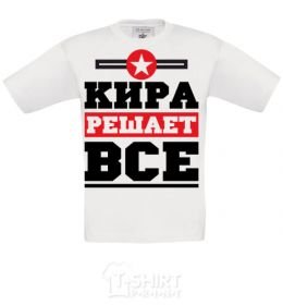 Kids T-shirt Kiera decides everything White фото