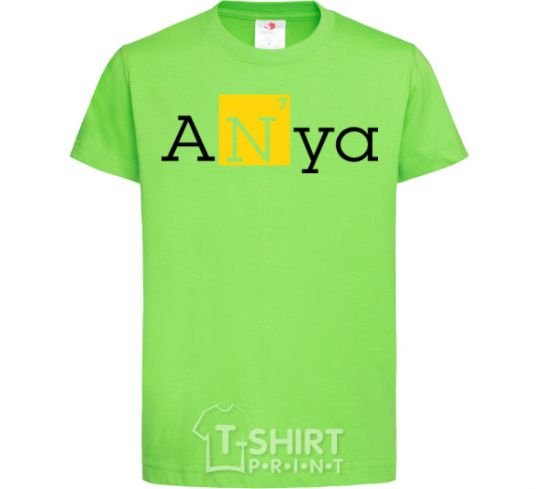 Детская футболка Anya Лаймовый фото