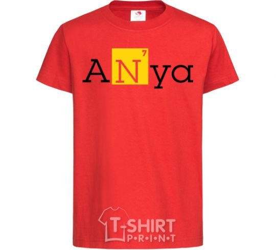 Kids T-shirt Anya red фото