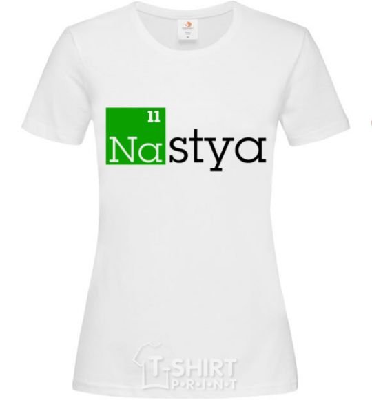 Women's T-shirt Nastya White фото