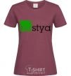 Women's T-shirt Nastya burgundy фото