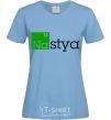 Women's T-shirt Nastya sky-blue фото