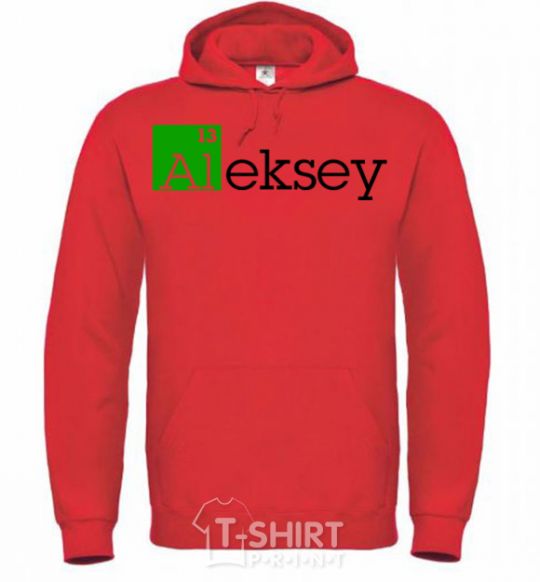 Men`s hoodie Alexey bright-red фото