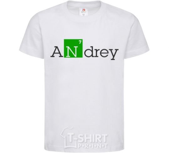 Kids T-shirt Andrey White фото