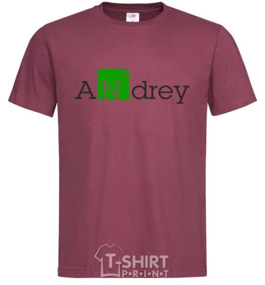 Men's T-Shirt Andrey burgundy фото