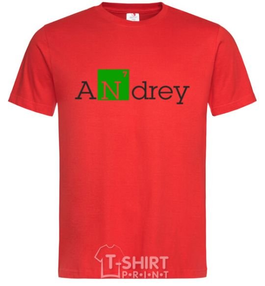 Men's T-Shirt Andrey red фото