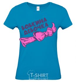 Women's T-shirt Vovka's girl sky-blue фото