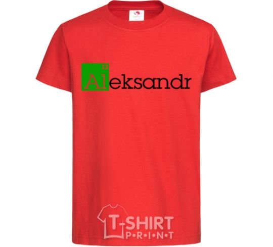 Kids T-shirt Aleksandr red фото
