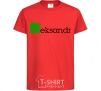 Kids T-shirt Aleksandr red фото