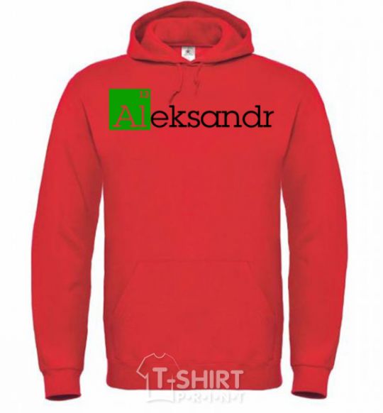 Men`s hoodie Aleksandr bright-red фото