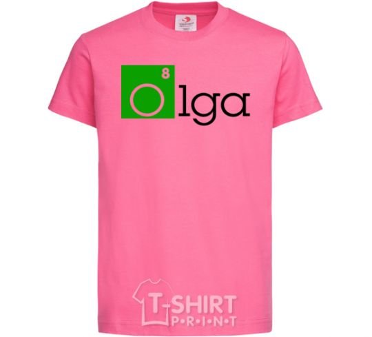 Детская футболка Olga Ярко-розовый фото