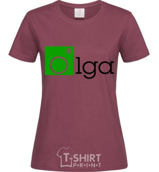 Women's T-shirt Olga burgundy фото