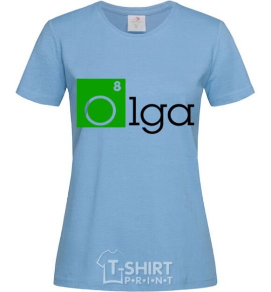 Women's T-shirt Olga sky-blue фото