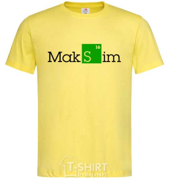 Мужская футболка Maksim Лимонный фото