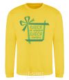 Sweatshirt Olesya is not a gift. Olesya is a surprise. yellow фото